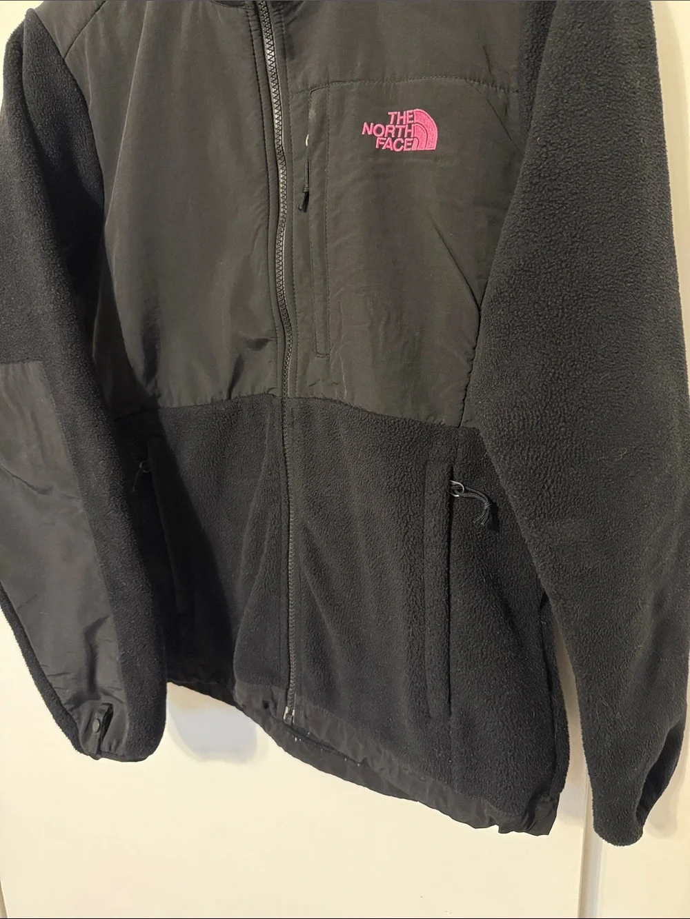 The North Face Women’s Denali Jacket Black Fleece Pink Ribbon M Winter Warm